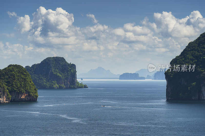 Krabi省，泰国，Koh Hong岛景观景观360度。